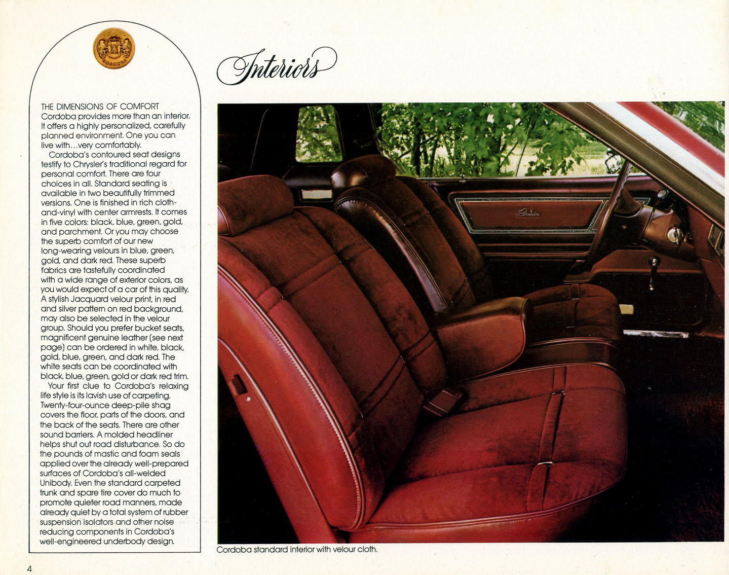 1975 Chrysler Cordoba Brochure Page 8
